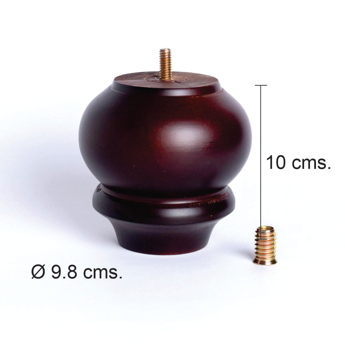 Pata para mueble, sofá o silla moderna. Madera. Pata madera. Patas de muebles. Alta calidad y despacho express. La Tapiceria. Compra Online.EF A069 E