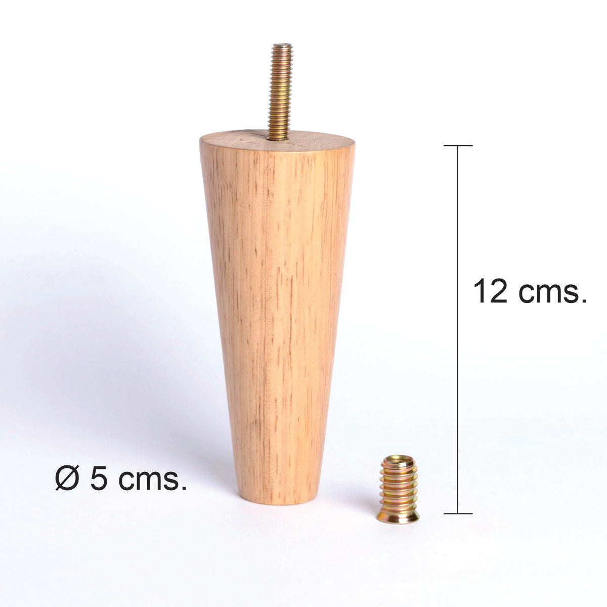Pata para mueble, sofá o silla moderna. Madera. Pata madera. Patas de muebles. Alta calidad y despacho express. La Tapiceria. Compra Online.EF TL1012