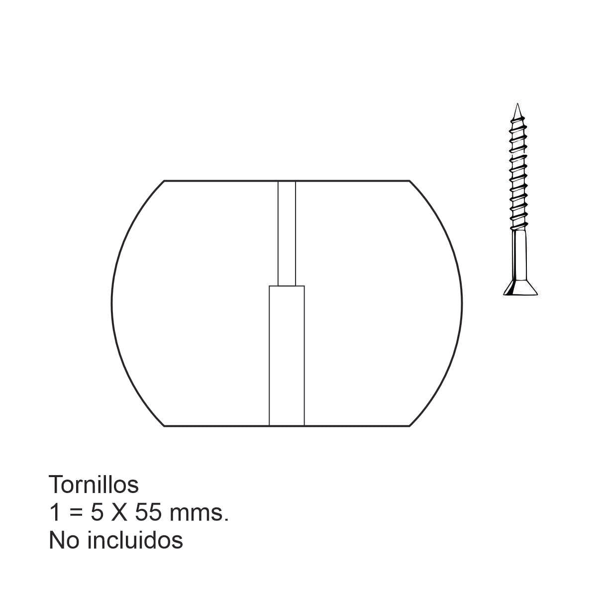 Pata madera PM001, 7 Alt., 10 Diam may, 7 Diam men.