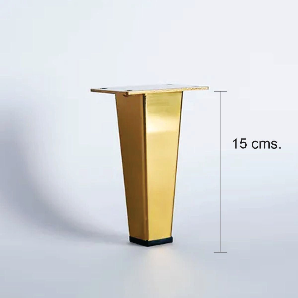 Pata metálica F-045, 15 Alto-PATA METALICA-Estas patas están diseñadas para combinar funcionalidad y estilo, ofreciendo soporte sólido y un diseño adaptable a diversos tipos de muebles. Su estructura permite un montaje sencillo y aporta un acabado elegante que se integra perfectamente en cualquier ambiente decorativo. Disponemos de una variedad de formas, alturas y estilos para ajustarse a tus necesidades y preferencias.-1 unidad-PATAS-La Tapicería