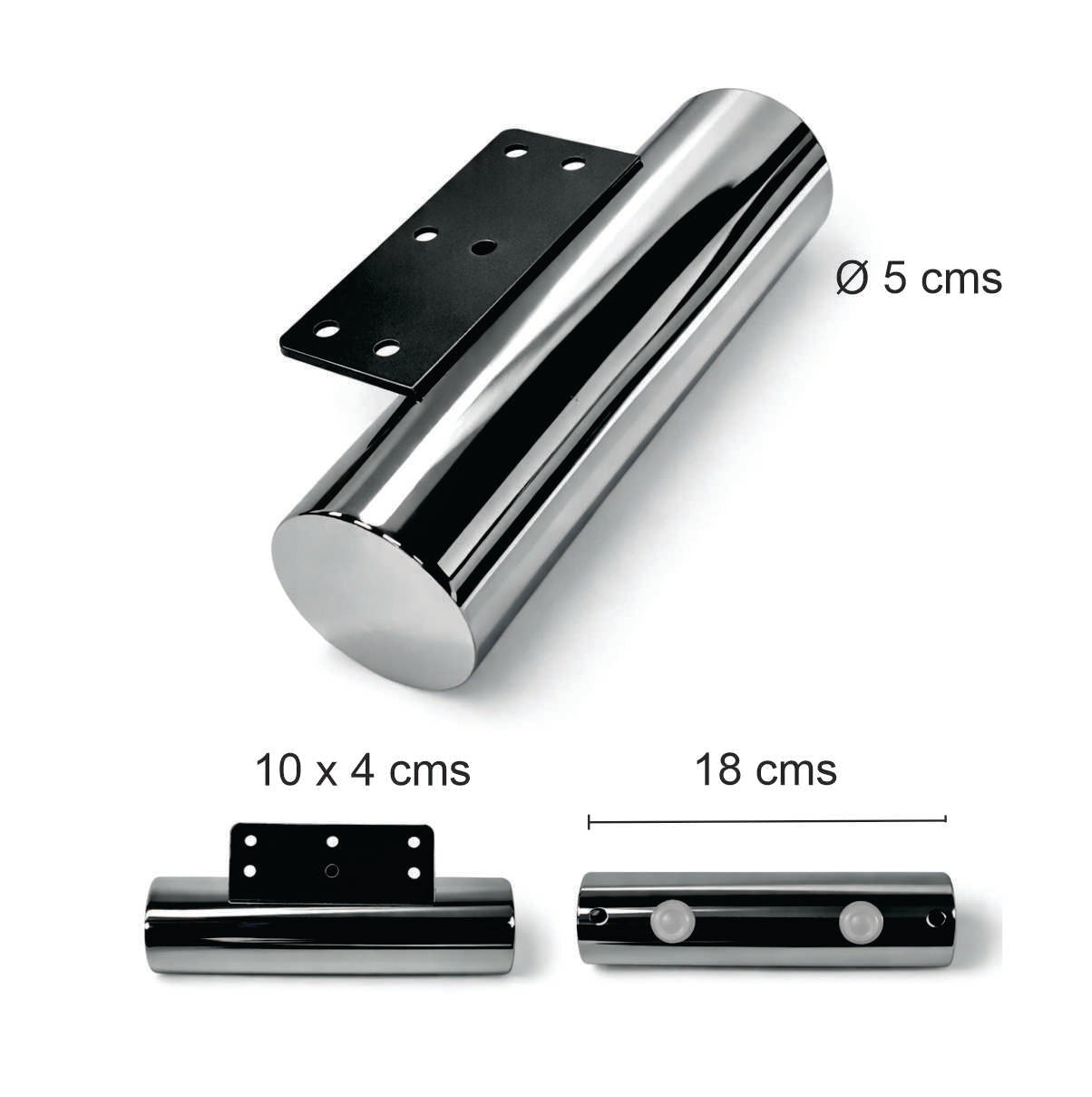Pata metálica MS-001, 5 Alt , 18 Larg , 0 Anch