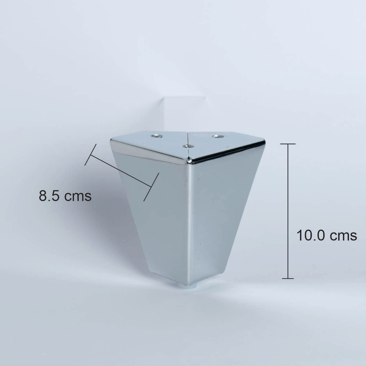 Pata para mueble, sofá o silla moderna. Acero, metal. Pata metálica. Patas de muebles. Alta calidad y despacho express. La Tapiceria. Compra Online. MQ MS-077