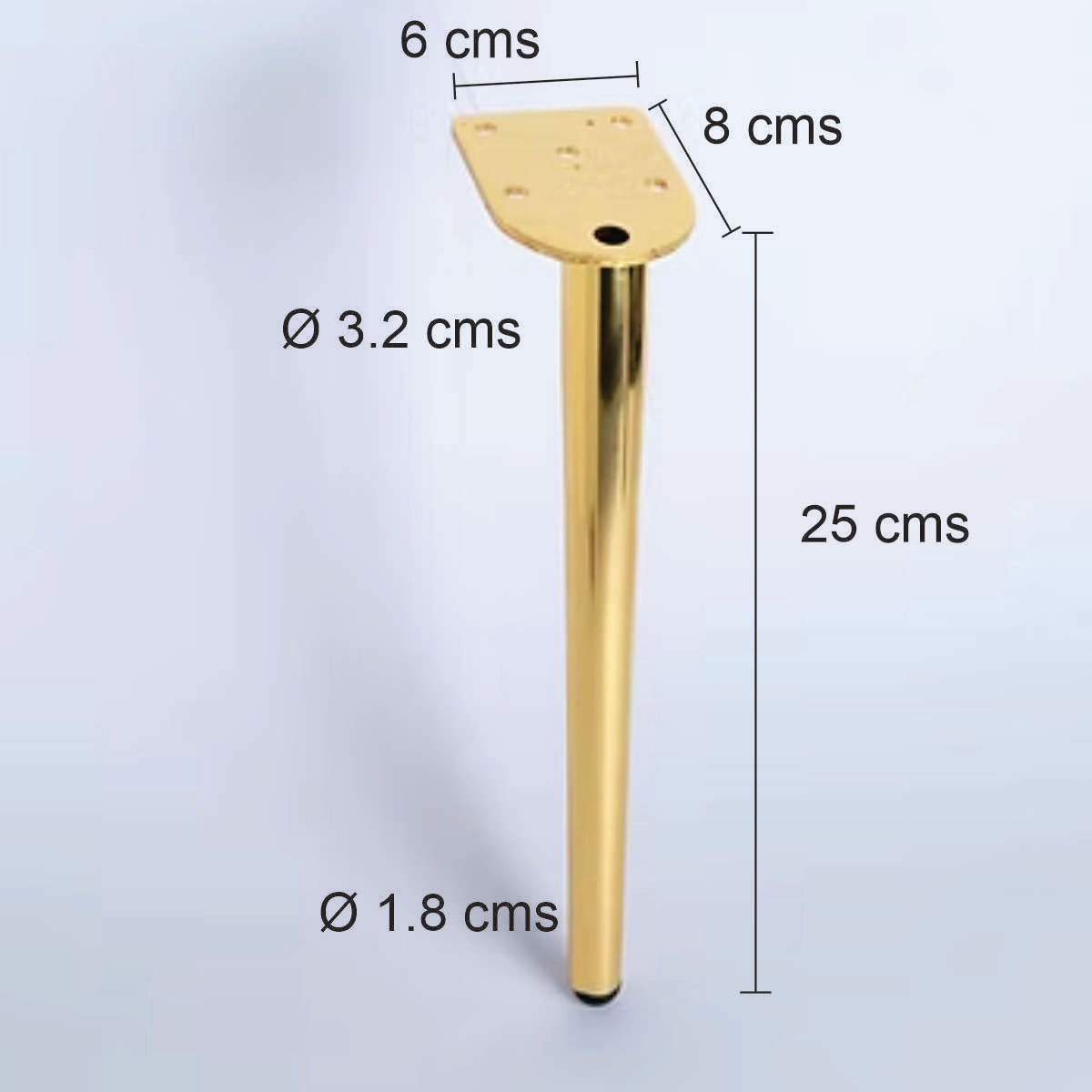 Pata para mueble, sofá o silla moderna. Acero Inoxidable. Pata metálica. Patas de muebles. Alta calidad y despacho express. La Tapiceria. Compra Online. MQ MS-285 G