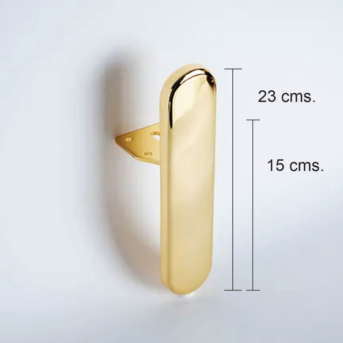 Pata metalica de color dorada de 150mm. Patas para muebles sillones sofas. Alta calidad y diseño moderno y elegante. La Tapiceria Online.