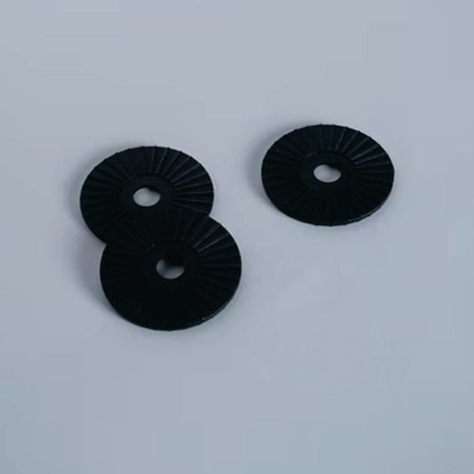 Golilla plastica PW01, 50 mm, 100 unds.-Estas golillas plásticas están diseñadas específicamente para evitar que la tela se enrolle o gire al atornillar las patas de muebles tapizados, como sofás, sillones o camas. Su diseño y material proporcionan una solución sencilla pero efectiva para mantener la tela en su lugar durante el montaje.-100 unidades-Accesorios-La Tapicería