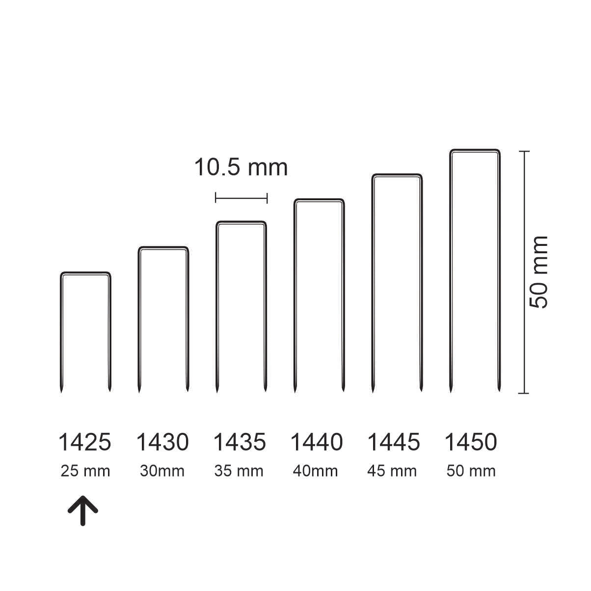 Corchetes grampa grapa para trabajos de tapicería, decoración o manualidades. La tapiceria Online. Corchete para Grapadora en caja. Unidades. QY 14-30