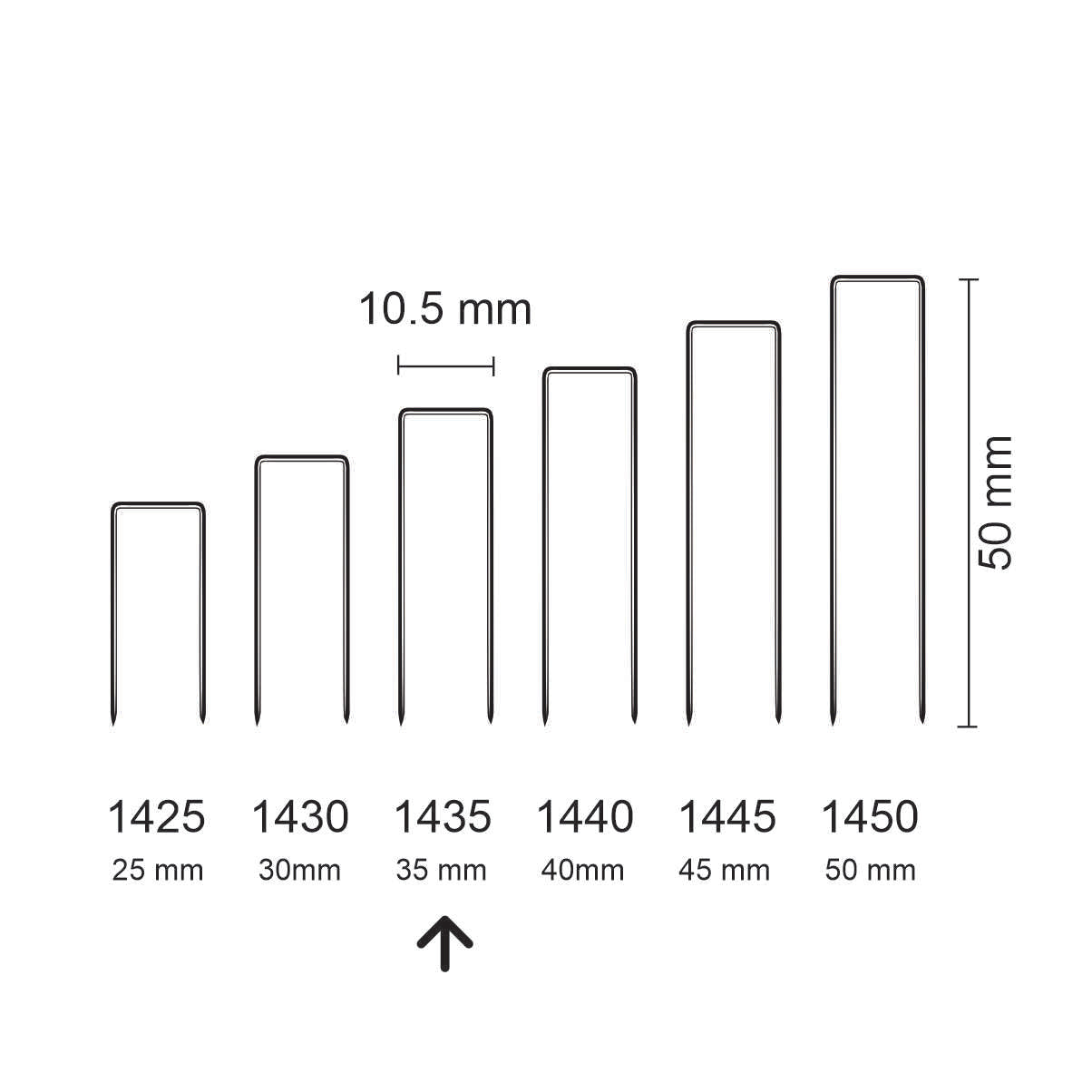 Corchetes grampa grapa para trabajos de tapicería, decoración o manualidades. La tapiceria Online. Corchete para Grapadora en caja. Unidades. QY 14-40