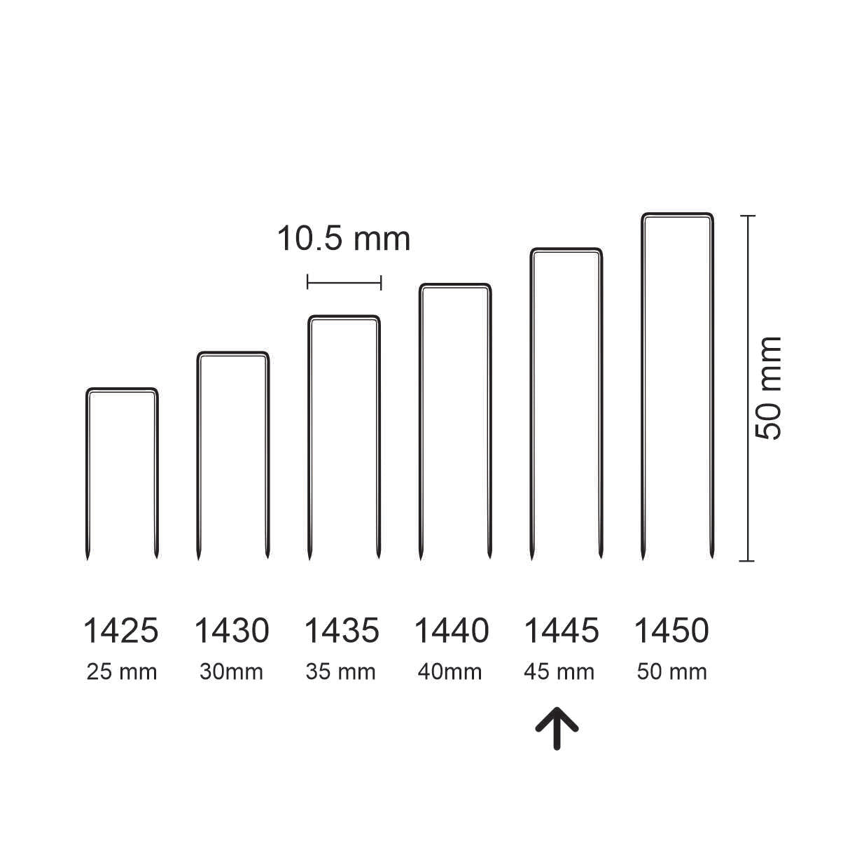 Corchetes grampa grapa para trabajos de tapicería, decoración o manualidades. La tapiceria Online. Corchete para Grapadora en caja. Unidades. QY 14-45
