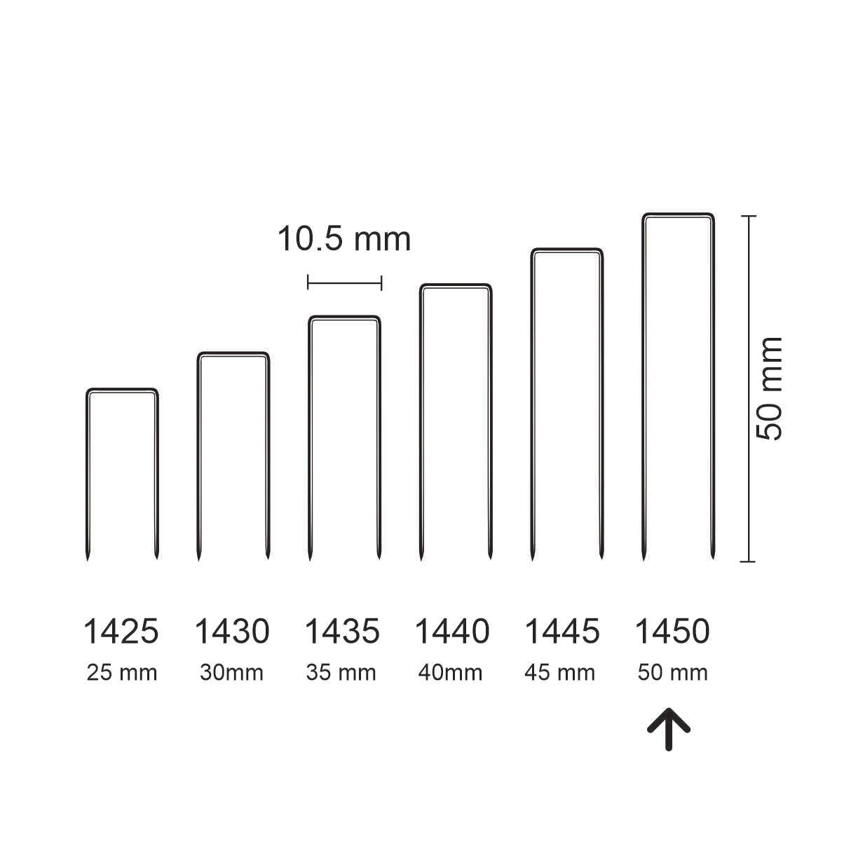Corchetes grapa grampa para trabajos de tapicería, decoración o manualidades. La tapiceria Online. Corchete para Grapadora en caja. Unidades. QY 14-50