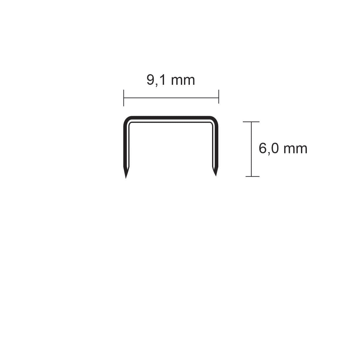Corchetes grampa grapa para trabajos de tapicería, decoración o manualidades. La tapiceria Online. Corchete para Grapadora en caja. Unidades. QY 71-06