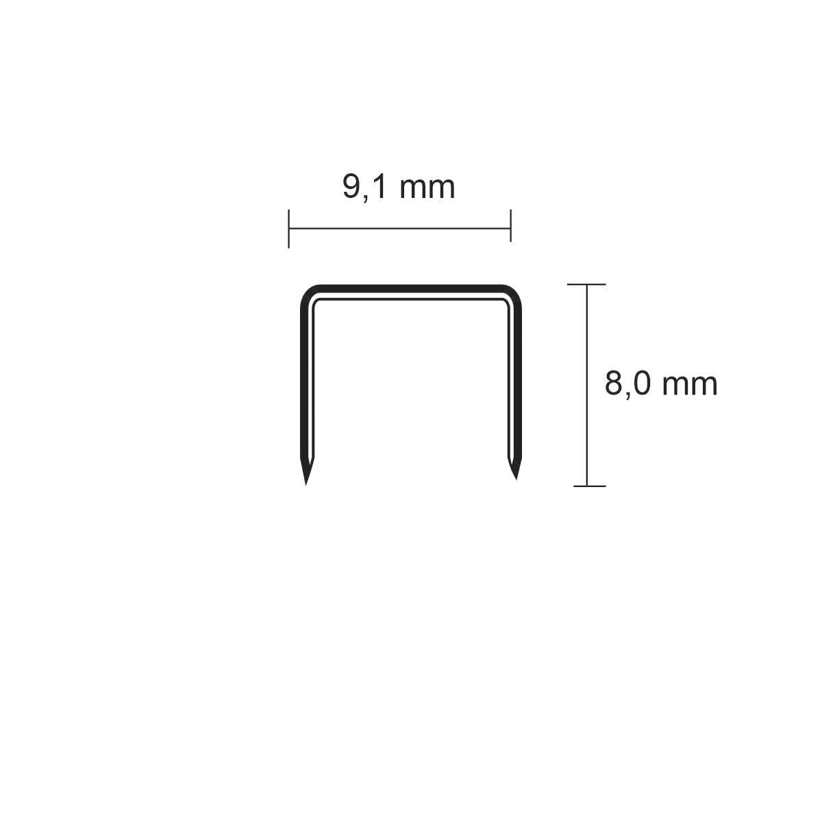 Corchetes grampa para trabajos de tapicería, decoración o manualidades. La tapiceria Online. Corchete para Grapadora en caja. Unidades. QY 71-08
