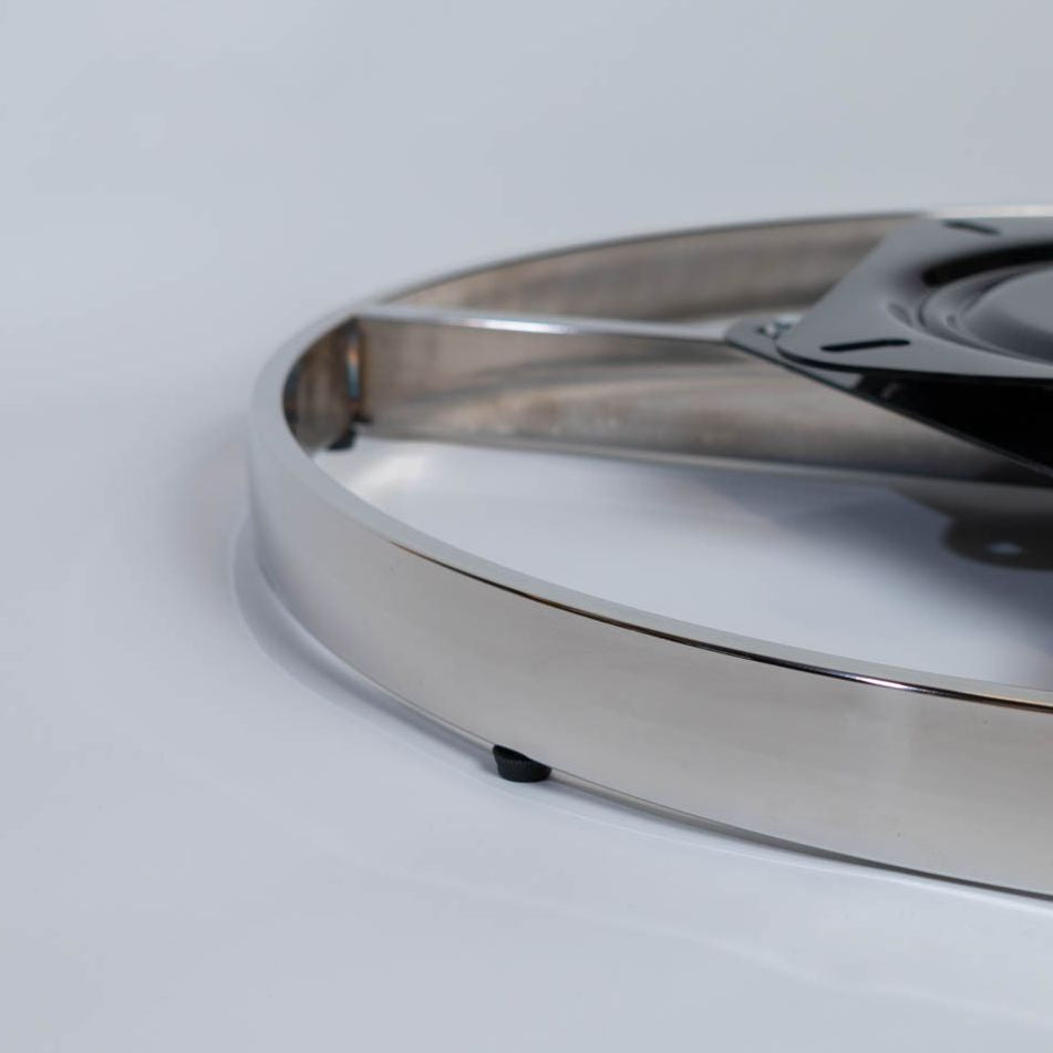 Base giratoria BG02 D60cm H4cm Plateado-BASE GIRATORIA-Base giratoria robusta y silenciosa, diseñada específicamente para sillones berger. Permite una rotación suave de 360 grados, ideal para mayor comodidad y funcionalidad. Fabricada con materiales de alta resistencia para una durabilidad excepcional. Características: Material: Acero reforzado Rotación: 360 grados Diseño: Específico para sillones berger Resistencia: Alta capacidad de carga Beneficios: Comodidad: Rotación completa para fácil acceso y movimi