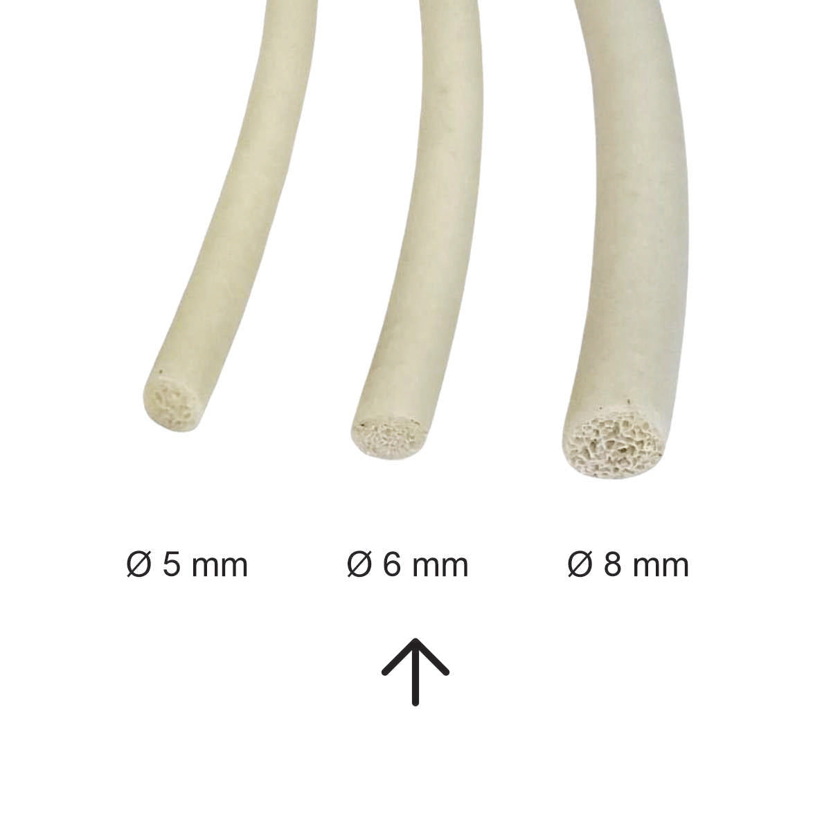 Vivo espuma FF206   Ø 6 mm, Rollo 400 m.