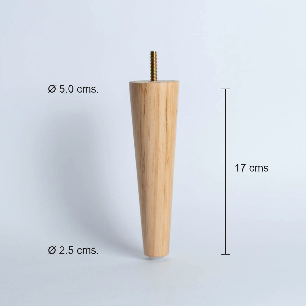 Pata para mueble, sofá o silla moderna. Madera. Pata madera. Patas de muebles. Alta calidad y despacho express. La Tapiceria. Compra Online. EF TL1017 D50