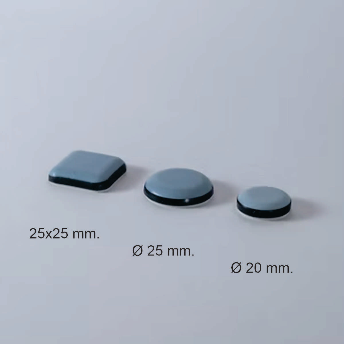 Tapilla TPFE , 25 x 25 mm., 50 unds.-Tapilla plastica (Clavo patín) redonda de alta resistencia para muebles. Protege en forma efectiva todo tipo de rayones en superficies, como son los pisos flotantes, de madera e incluso cerámicos.-Accesorios-La Tapicería