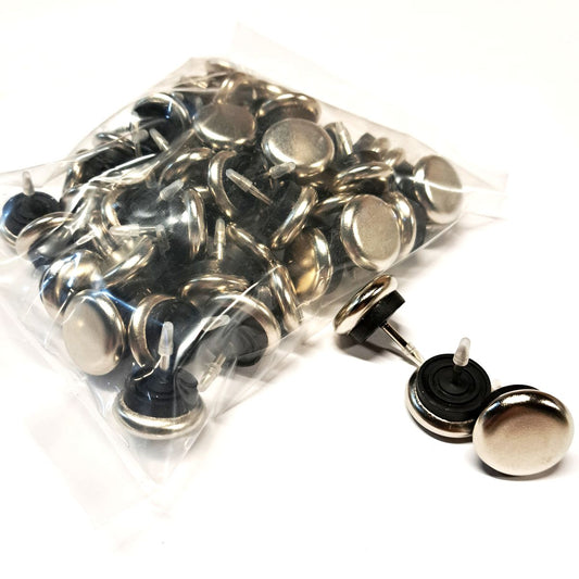 Pack Tapilla metálica (Clavo patín) redonda para muebles. Protege el piso de rayones. Protectores y terminacion de sillas, sillones, sofa y muebles. Accesorios. La Tapiceria. WZ 60161