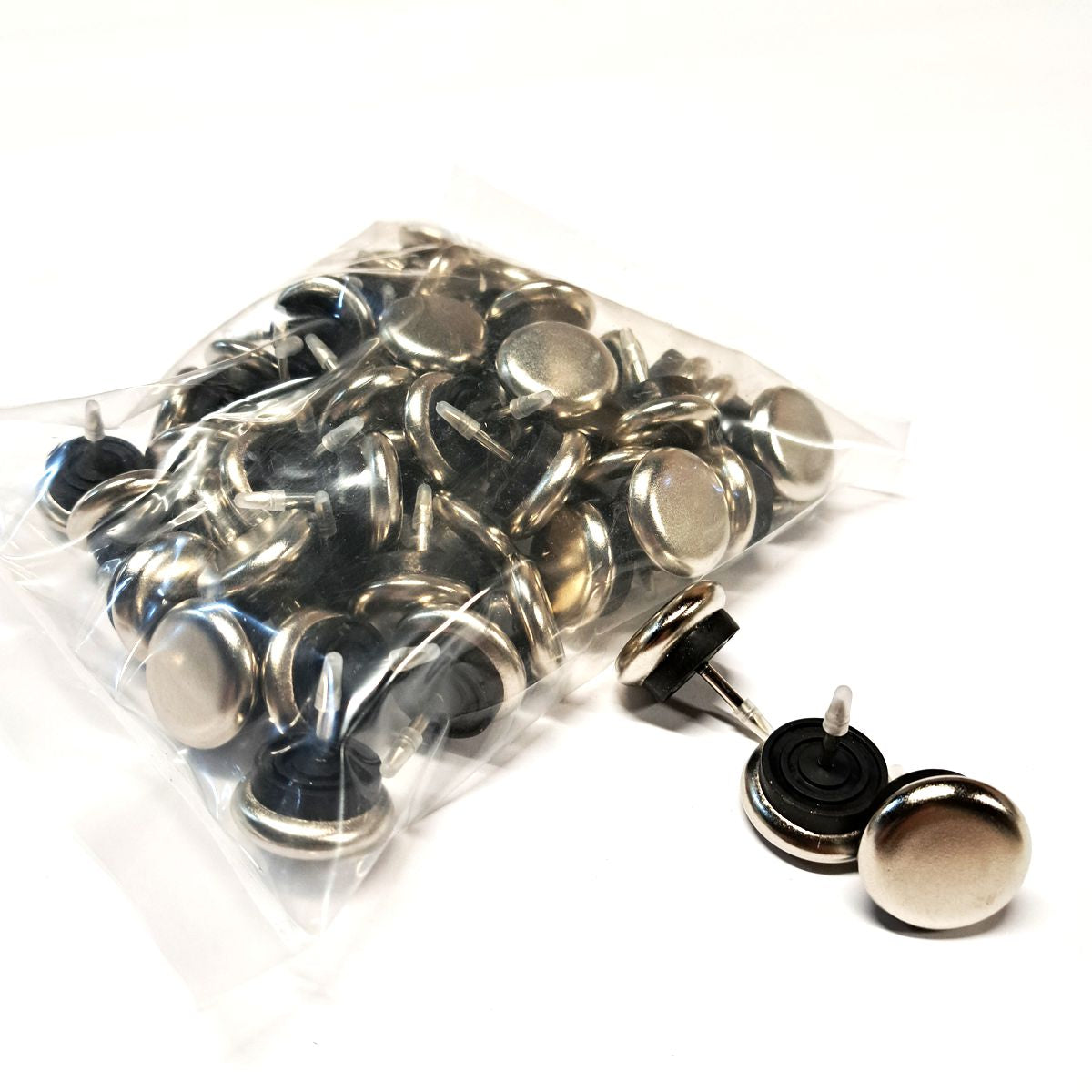 Pack Tapilla metálica (Clavo patín) redonda para muebles. Protege el piso de rayones. Protectores y terminacion de sillas, sillones, sofa y muebles. Accesorios. La Tapiceria. WZ 60161