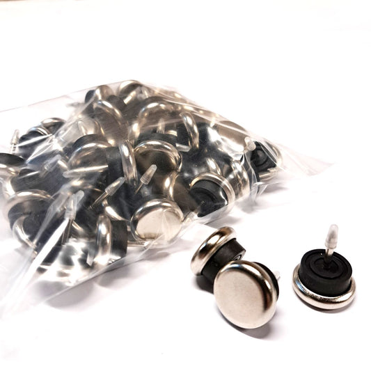 Pack Tapilla metálica (Clavo patín) redonda para muebles. Protege el piso de rayones. Protectores y terminacion de sillas, sillones, sofa y muebles. Accesorios. La Tapiceria. WZ 60162