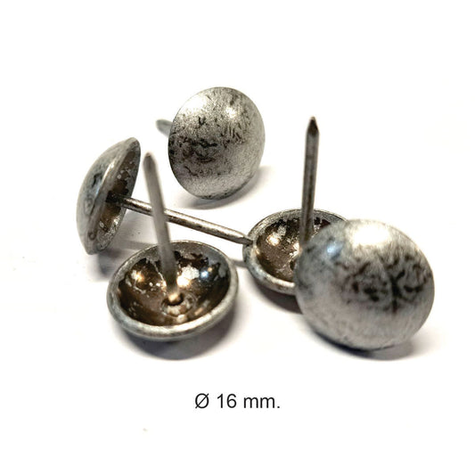 Pack de clavos tapiceros decorativos para sillones, cabeceros y sofas. Variedad de formas y colores. Niquelado piramide. Diseños. Terminacion de muebles.ZM DX0516APW