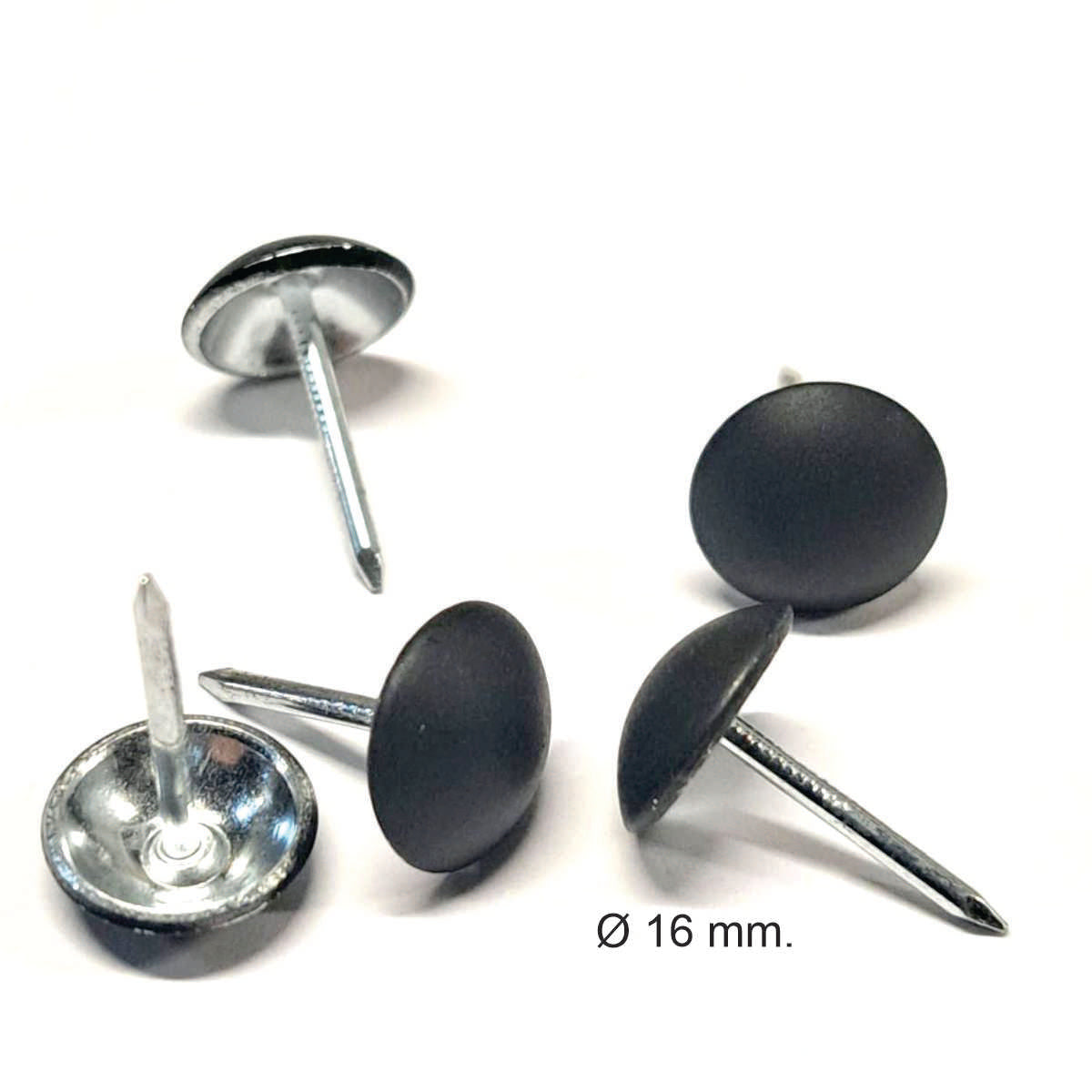 Pack de clavos tapiceros decorativos para sillones, cabeceros y sofas. Variedad de formas y colores. Niquelado piramide. Diseños. Terminacion de muebles.ZM DX0516MB