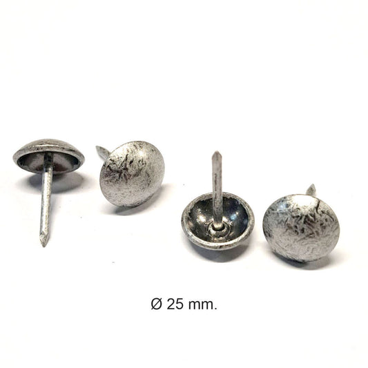 Pack de clavos tapiceros decorativos para sillones, cabeceros y sofas. Variedad de formas y colores. Niquelado piramide. Diseños. Terminacion de muebles.ZM DX0525APW