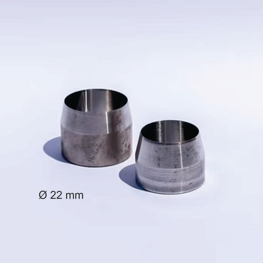 Troquel para botones MSSD, 22 mm-El troquel para botones de tapicería es una herramienta esencial para la fabricación y reparación de muebles tapizados. Se utiliza para cortar y dar forma a la tela que se utilizará para forrar botones, creando un acabado profesional y uniforme.-MAQUINAS-La Tapicería