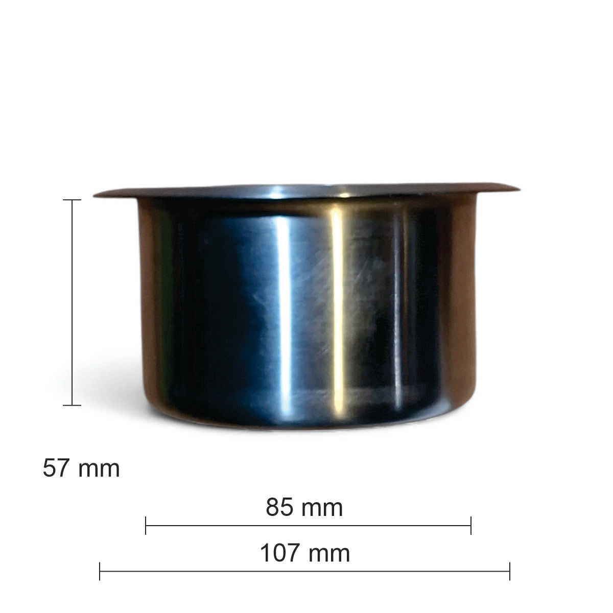 Posavaso CUPA, Ac. Inoxidable, 107mm diam. X 54 mm., und.-QY CUPA-La Tapicería