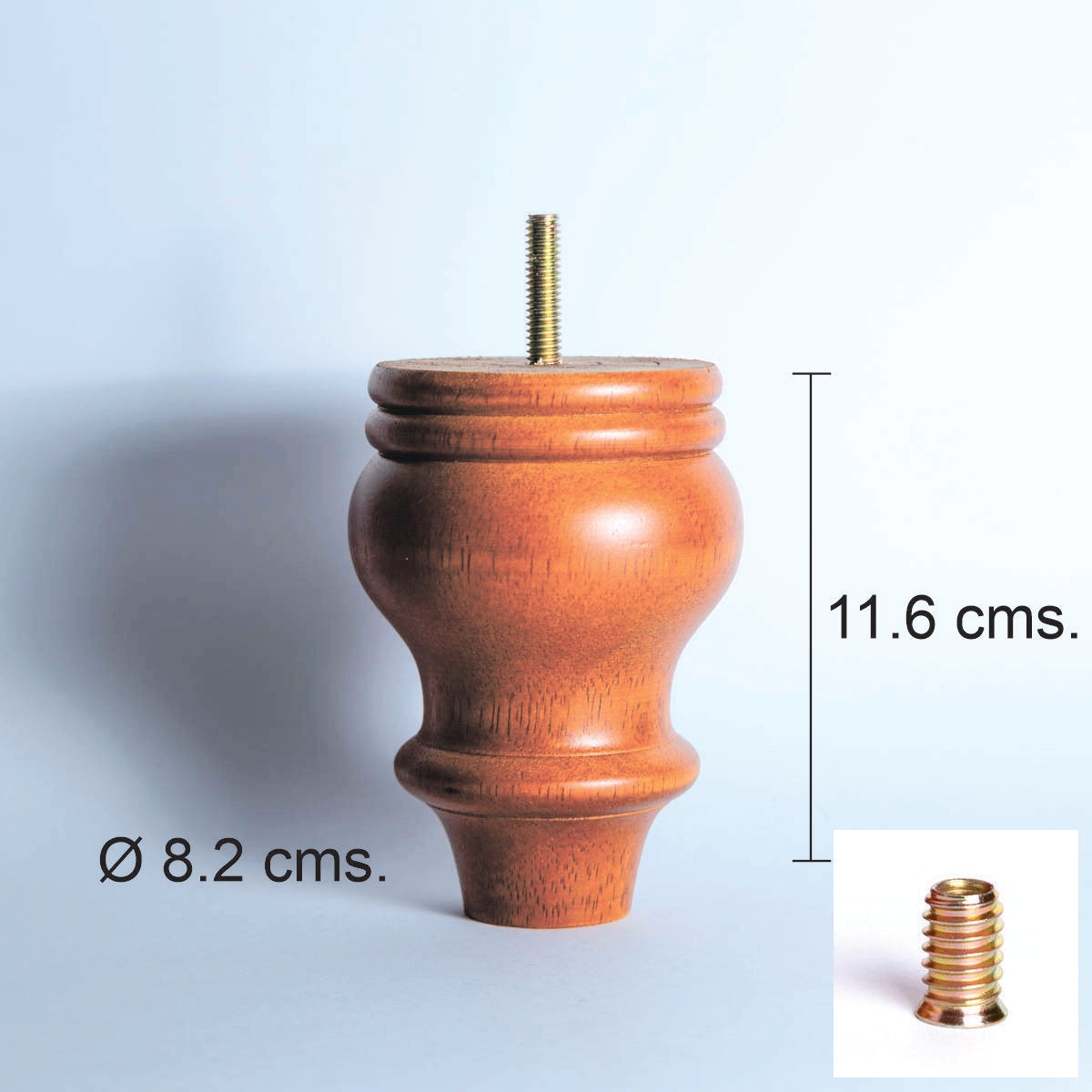 Pata para mueble, sofá o silla moderna. Madera. Pata madera. Patas de muebles. Alta calidad y despacho express. La Tapiceria. Compra Online. EF A068 O
