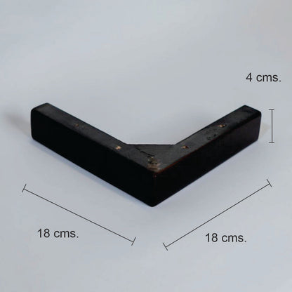 Pata madera B007, 4 Alt., 19 Larg., 19 Anc.