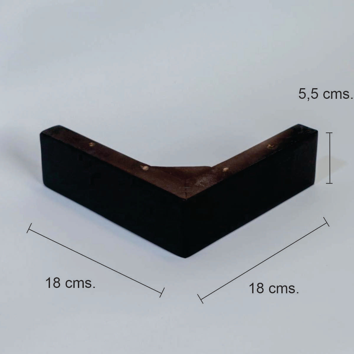 Pata madera B007, 5,5 Alt., 18 Larg., 18 Anc.