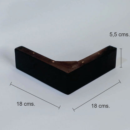 Pata madera B007, 5,5 Alt., 18 Larg., 18 Anc.
