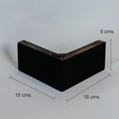Pata madera B007, 9 Alt., 18 Larg., 18 Anc.