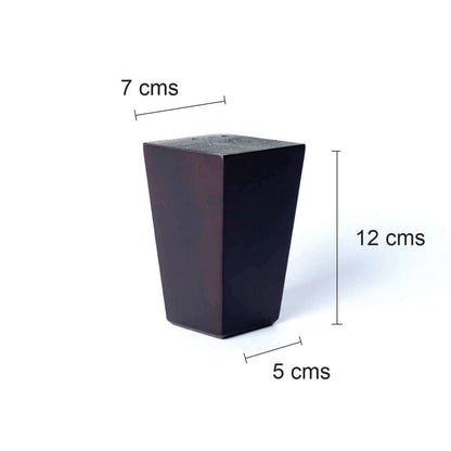 Pata madera EV01, 12 Alt., 7 Larg., 7 Anc.