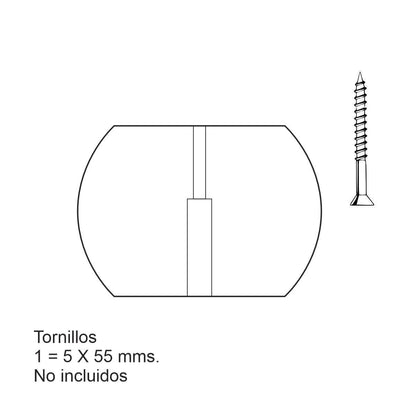 Pata madera PM001, 7 Alt., 10 Diam may, 7 Diam men.