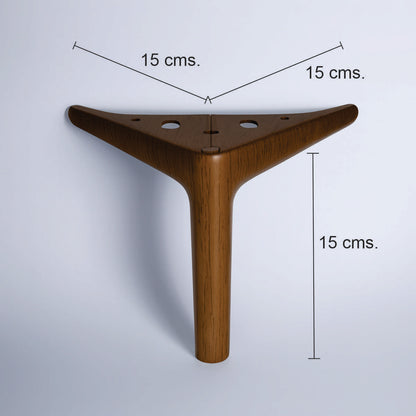 Pata metálica MS-377, 15 Alt , 15 Larg , 15 Anch