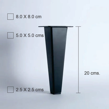 Pata metálica F-045, 20 Alto-PATA METALICA-Estas patas están diseñadas para combinar funcionalidad y estilo, ofreciendo soporte sólido y un diseño adaptable a diversos tipos de muebles. Su estructura permite un montaje sencillo y aporta un acabado elegante que se integra perfectamente en cualquier ambiente decorativo. Disponemos de una variedad de formas, alturas y estilos para ajustarse a tus necesidades y preferencias.-1 unidad-PATAS-La Tapicería