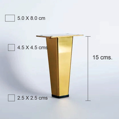Pata metálica F-045, 15 Alto-PATA METALICA-Estas patas están diseñadas para combinar funcionalidad y estilo, ofreciendo soporte sólido y un diseño adaptable a diversos tipos de muebles. Su estructura permite un montaje sencillo y aporta un acabado elegante que se integra perfectamente en cualquier ambiente decorativo. Disponemos de una variedad de formas, alturas y estilos para ajustarse a tus necesidades y preferencias.-1 unidad-PATAS-La Tapicería
