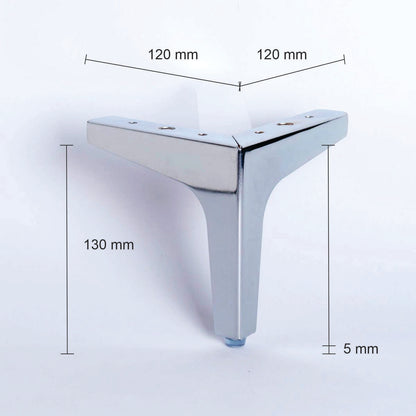 Pata metálica MI-127, 13 Alt , 12 Larg , 12 Anch