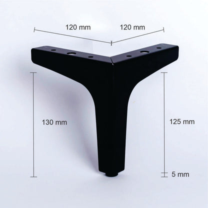 Pata metálica MI-127, 13 Alt , 12 Larg , 12 Anch