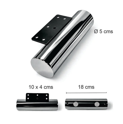 Pata metálica MS-001, 5 Alt , 18 Larg , 0 Anch