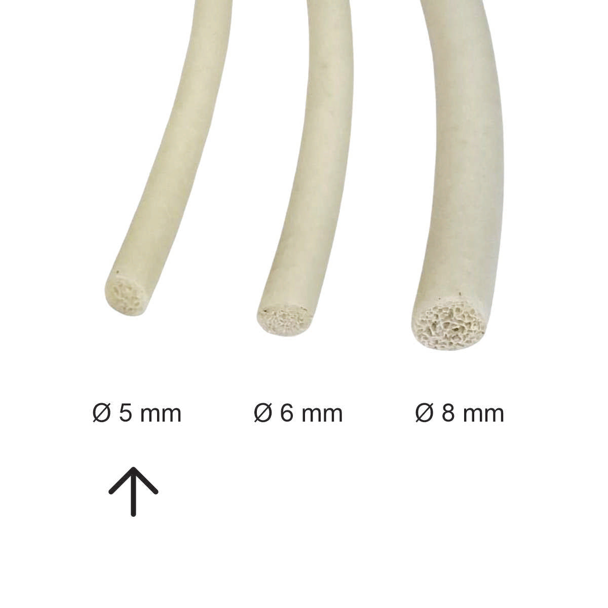 Vivo espuma FF205   Ø 5 mm, Rollo 500 m.