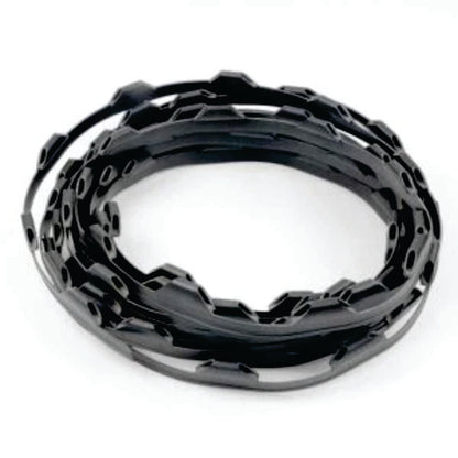 Tira Clip Plástico para resortes Zig Zag 12 cms de 200 mts.