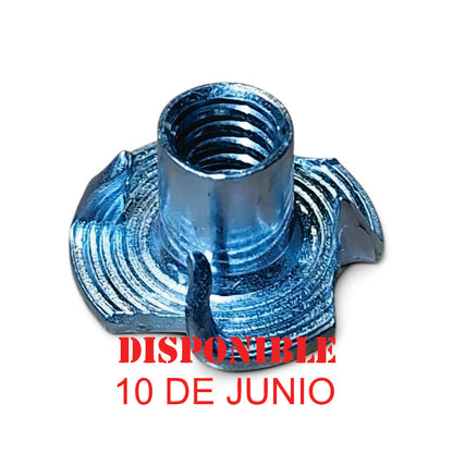 Tuerca araña 1/4" x 18 x 10 mm, 100 unds