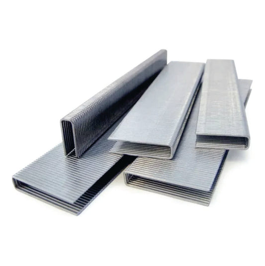 Corchetes grampa grapa para trabajos de tapicería, decoración o manualidades. La tapiceria Online. Corchete para Grapadora en caja. Unidades. QY 14-40