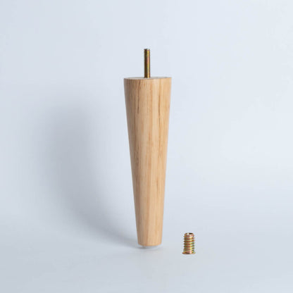 Pata madera TL1017, 17 Alt., 5 Diam may, 2,3 Diam men.-PATA MADERA-Estas patas están diseñadas para combinar funcionalidad y estilo, ofreciendo soporte sólido y un diseño adaptable a diversos tipos de muebles. Su estructura permite un montaje sencillo y aporta un acabado elegante que se integra perfectamente en cualquier ambiente decorativo. Disponemos de una variedad de formas, alturas y estilos para ajustarse a tus necesidades y preferencias.-1 unidad-PATAS-La Tapicería