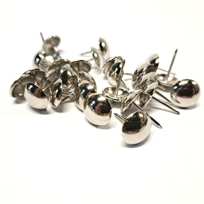 Pack de clavos tapiceros decorativos para sillones, cabeceros y sofas. Variedad de formas y colores. Niquelado. Diseños. Terminacion de muebles.ZM Y012NI