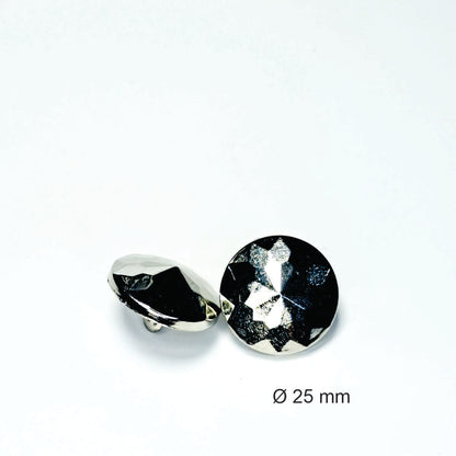 Botón metálico TBY, 25 mm., 20 unds.-BOTONES-ZM TBYNI-La Tapicería