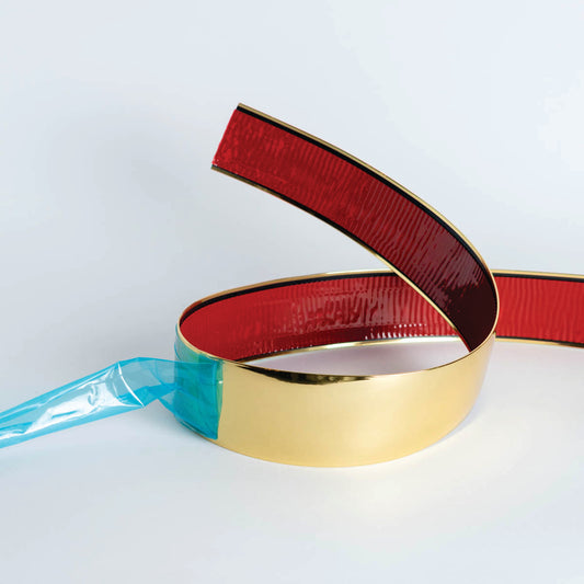 Cinta decorativa adhesiva. DS01 Dorado 50mm Rollo 50mt-MOLDURAS-QY DS0150 G-La Tapicería