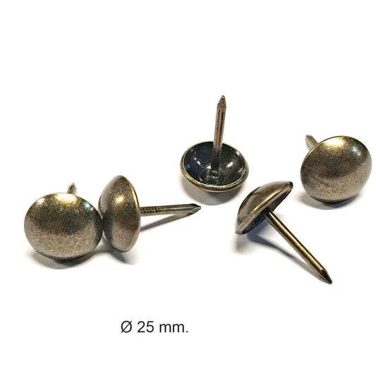 Clavo Tapicero DX0525, 25 mm. , 100 unds.-TACHAS-ZM DX0525AB-La Tapicería