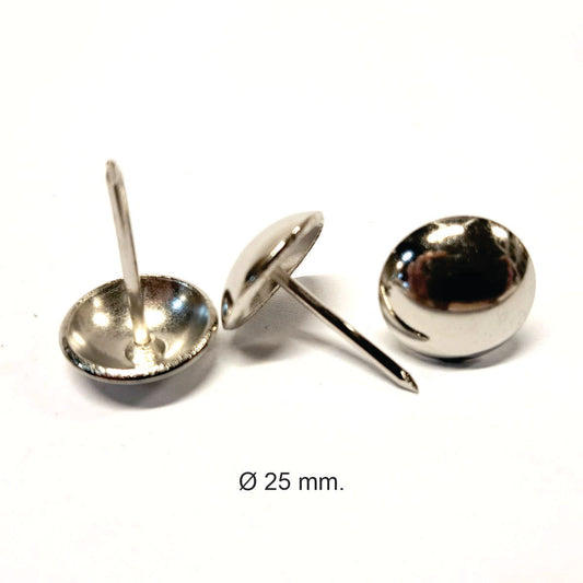 Clavo Tapicero DX0525, 25 mm. , 100 unds.-TACHAS-ZM DX0525NI-La Tapicería